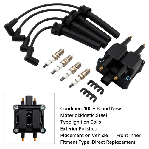 1997-2001 PLYMOUTH BREEZE GRAND VOYAGER NEON VOYAGER Ignition Coil Pack Spark Plug Wire Set UF189 UF403 UF410 Generic
