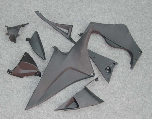 2007-2008 Honda CBR600RR Amotopart Fairings Black & Blue Flame Racing Customs Fairing