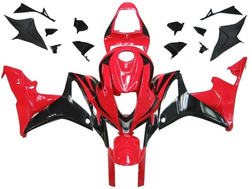 2007-2008 Honda CBR600RR Amotopart Fairings Red & Black CBR Racing Customs Fairing