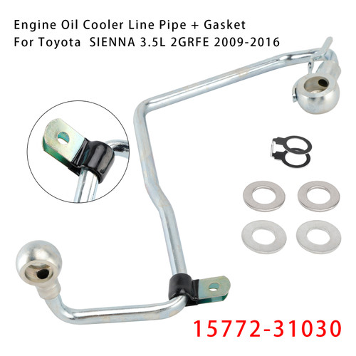 2009-2018 Toyota AVALON 3.5L 2GRFE Engine Oil Cooler Line Pipe 15772-31030+Gaskets Generic