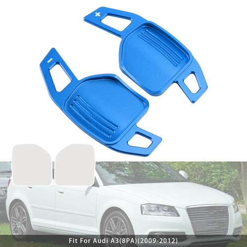 2008-2014 Audi A3 A4 A5 A6 TT Q5 Steering Wheel Paddle Shifter Aluminium Blue Generic