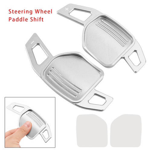 2008-2014 Audi A3 A4 A5 A6 TT Q5 Steering Wheel Paddle Shifter Aluminium Silver Generic