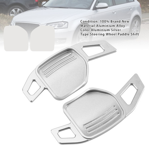 2006-2010 Audi S5 S6 S8 RS6 Q7 Steering Wheel Paddle Shifter Aluminium Silver Generic