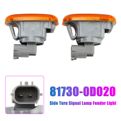 2002-2006 Toyota Vios / Soluna Vios Side Turn Signal Lamp Fender Light 81730-0D020 Clear Generic