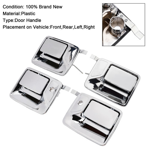 1999-2016 Ford F-250 F-350 F450 F550 F650 F750 Excursion 4Pcs Chrome Exterior Door Handle Set Generic