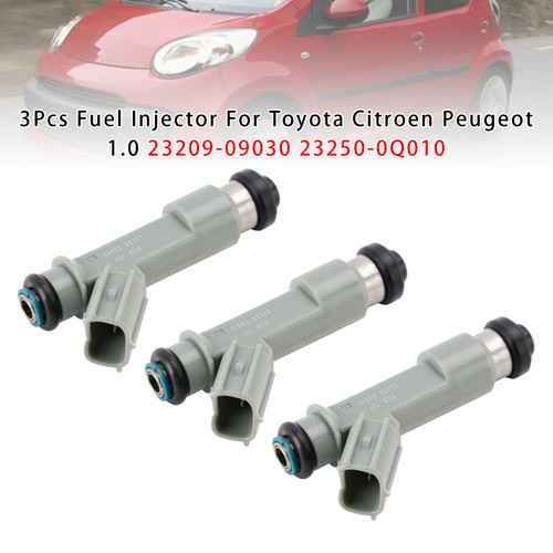 2005- Toyota Citroen Peugeot 1.0 3Pcs Fuel Injector 23209-09030 23250-0Q010 Generic