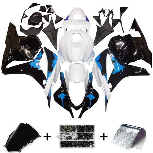 2009-2012 Honda CBR600RR Amotopart Fairings White Black Blue Coin RR Racing Customs Fairing