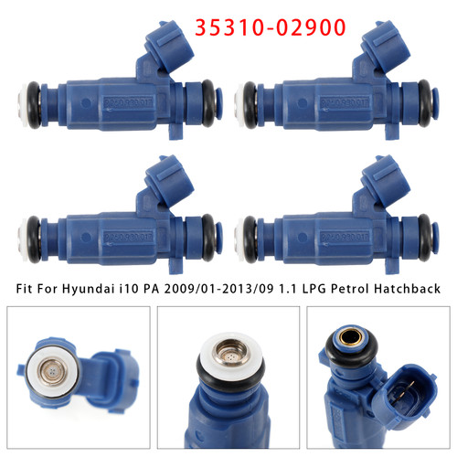 2008-2013 Hyundai i10 PA 4Pcs Fuel Injector 35310-02900 Generic
