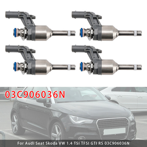 2010-2014 Skoda Fabia Petrol 4Pcs Fuel Injector 03C906036N Generic