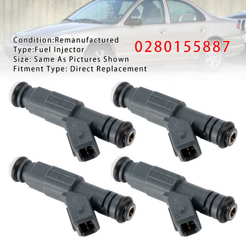 1999-2002 Mercury Cougar 2.0L 4Pcs Fuel Injector 0280155887 Generic
