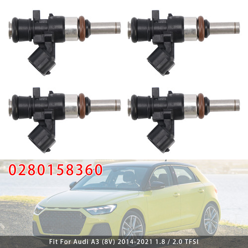 2012-2021 Volkswagen Arteon Beetle Golf Passat 4Pcs Fuel Injector 0280158360 Generic