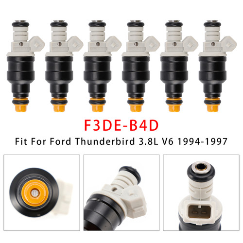 1994-1997 Mercury Cougar 3.8L V6 6Pcs Fuel Injector F3DE-B4D Generic