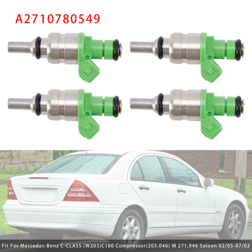 2008-2011 Mercedes-Benz CLC CLK SLK SPRINTER 4Pcs Fuel Injector M271 A2710780549 Generic