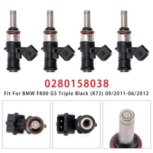 2006-2013 BMW F650 F700 F800 GS R S ST 4Pcs Fuel Injector 0280158038 Generic