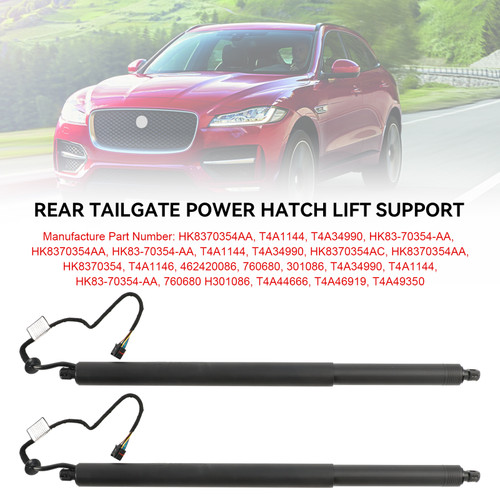 2016-2018 Jaguar F-Pace X761 2* Rear Tailgate Lift Support HK8370354AA Black Generic