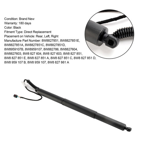 2016-2024 Audi A5 S5 RS5 F5 8W Sportback 1* Rear Tailgate Lift Support 8W8827851 Black Generic