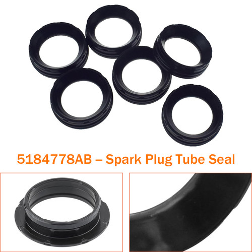 2012-2024 Jeep Cherokee/Wrangler 6Pcs Spark Plug Tube Seal 5184778AB Generic