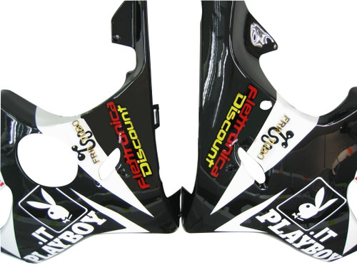 Fairings Honda CBR 600 F4i Black & White Playboy Racing (2001-2003)