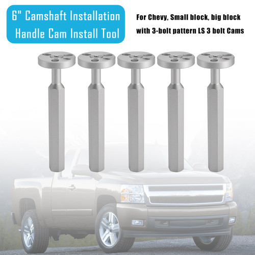 5x 6" Camshaft Installation Handle Cam Install Tool For Chevy, Small block, big block with 3-bolt pattern LS 3 bolt Cams