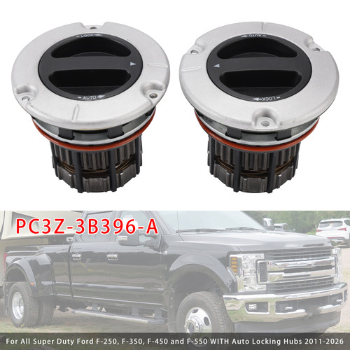 2011-2026 Ford F-250 F-350 F-450 F-550 2PCS Auto Locking Front Hub PC3Z-3B396-A Generic
