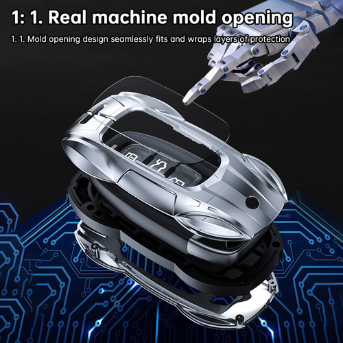 Audi A1 A3 S3 Leather Alloy Zinc Car Key Silvery Case Cover Generic