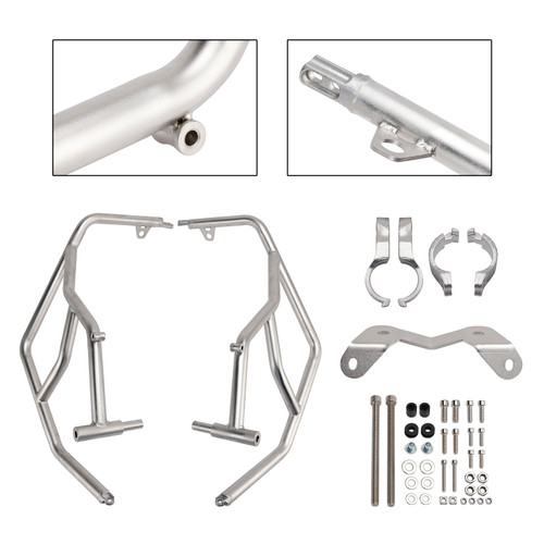 2024-2025 BMW S1000XR Upper Engine Guard Frame Crash Bar Steel Silver Generic