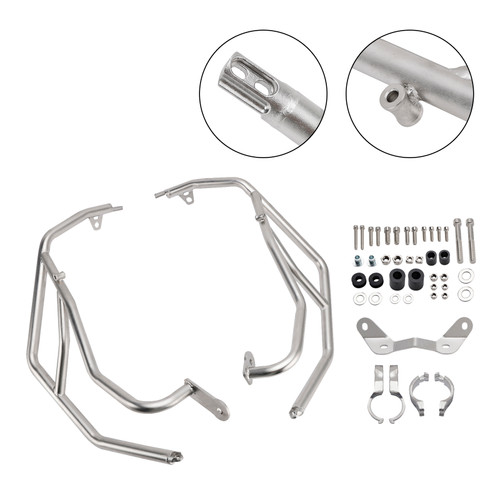 2024-2025 BMW S1000XR M1000XR Upper Engine Guard Frame Crash Bar Steel Silver Generic