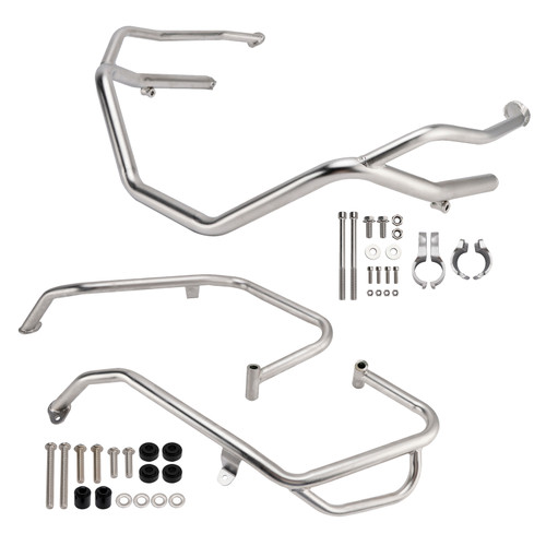 2025 Honda X-Adv 750 Upper + Lower Engine Guard Frame Crash Bar Kit Silver Generic