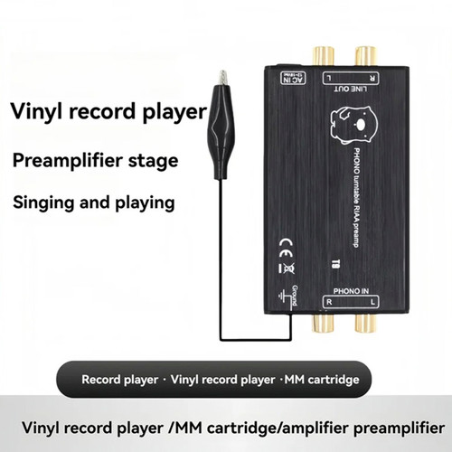 T11 Phono Preamp Preamplifier MM Phono Stage Preamp LP Vinyl Record Player Turntable Stereo Phonograph Pre-Amp UK