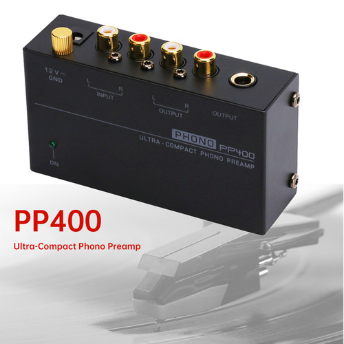 PP400 Ultra-Compact Phono Preamp Preamplifier With RCA 1/4Inch Support TRS Interfaces Preamplificador Phono Preamp US