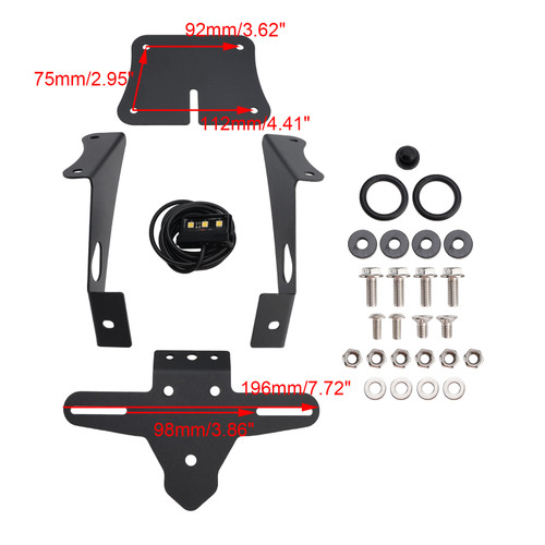 2019-2025 Yamaha YZF-R25 YZF-R3 MT-25 MT-03 License Plate Bracket Generic