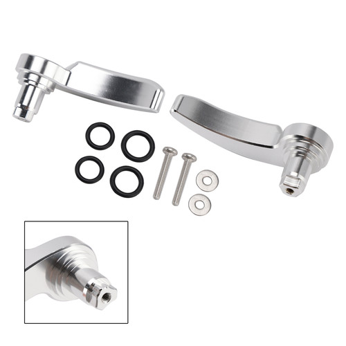 2014-2024 Touring Street Electra Glide Side Saddlebag Lid Lifters Lever Latch Silver Generic