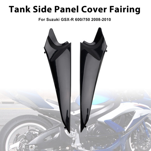 2008-2010 Suzuki GSX-R 600/750 Tank Side Panel Cover Fairing Black Generic