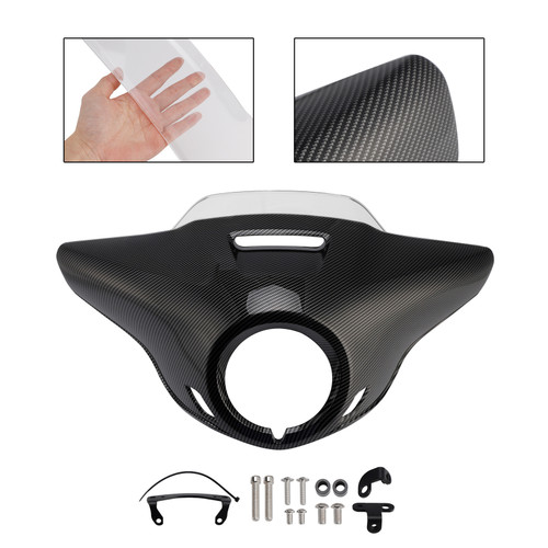 2021-2024 HONDA CM300 CM500 Windshield Headlight Fairing Carbon+Clear Generic