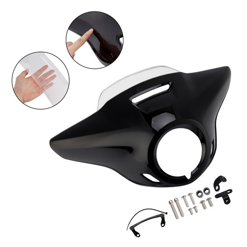 2021-2024 HONDA CM300 CM500 Windshield Headlight Fairing Gloss Black+Clear Generic