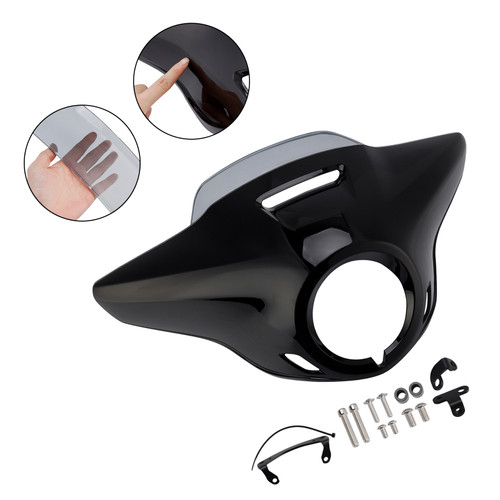 2021-2024 HONDA CM300 CM500 Windshield Headlight Fairing Gloss Black+Gray Generic