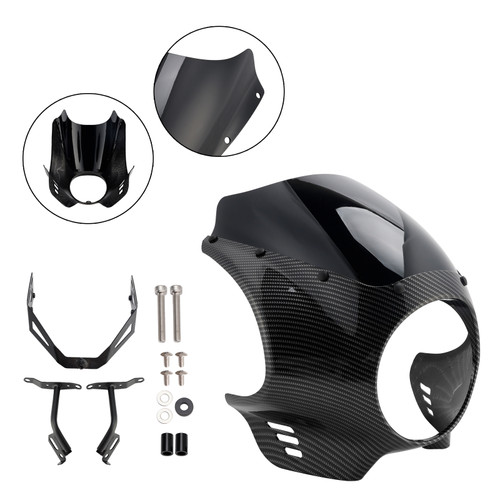 2022-2025 Yamaha XSR900 Headlight Fairing Windshield Color+Black Generic