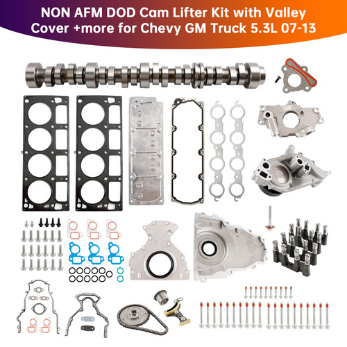 2007-2013 Chevy GM Truck 5.3L NON AFM DOD Cam Lifter Kit with Valley Cover +more Generic