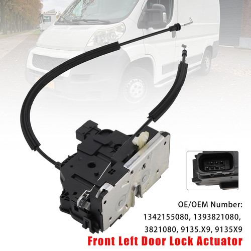 2006- Peugeot Boxer Front Left Door Lock Actuator 1342155080 Generic