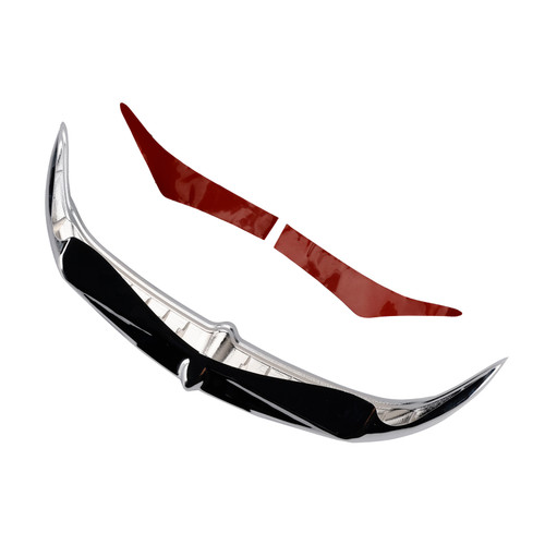 2010-2011 Harley Trike Street Glide Bat Brow Batwing Fairing Accent Trim Chrome Generic
