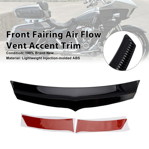 2015-2016 Harley Davidson FLTRUSE CVO Road Glide Ultra Front Fairing Air Flow Vent Accent Trim Black Generic
