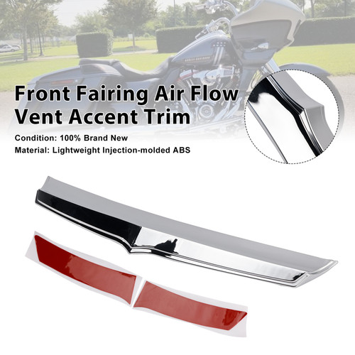 2015-2019 Harley Road Glides Front Fairing Air Flow Vent Accent Trim Chrome Generic