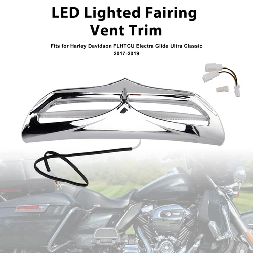 2014-2025 Harley Davidson LED Lighted Fairing Vent Trim Chrome Generic