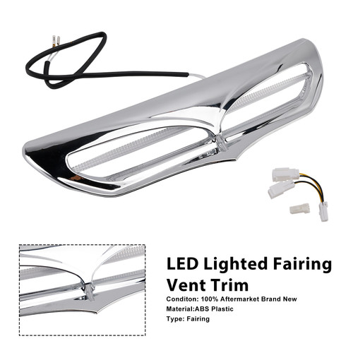 2014-2025 Harley Davidson LED Lighted Fairing Vent Trim Chrome Generic