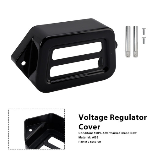 2006-2008 Harley Street Glide Voltage Regulator Cover Black Generic