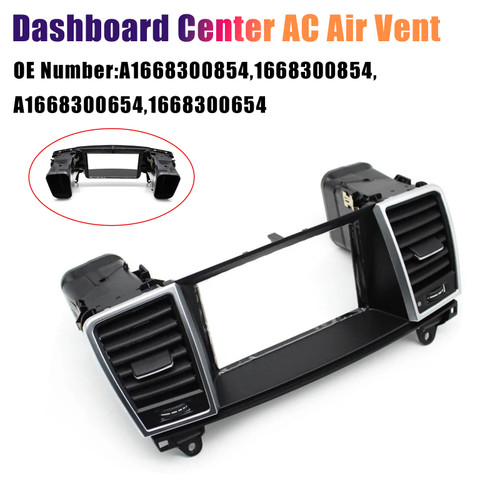 2013-2015 Mercedes Benz ML Class (W166) Dashboard Center Console Air Vent Grille Panel Big Screen Generic