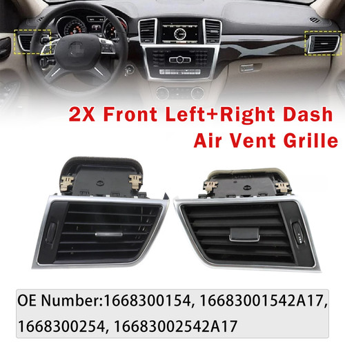 2012-2015 Mercedes Benz GL Class (X166) Front Left+Right Dash Air Vent Grille 1668300154 1668300254 Generic