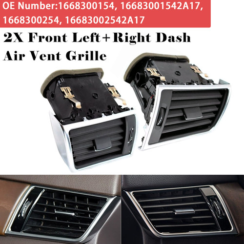 2012-2015 Mercedes Benz GL Class (X166) Front Left+Right Dash Air Vent Grille 1668300154 1668300254 Generic