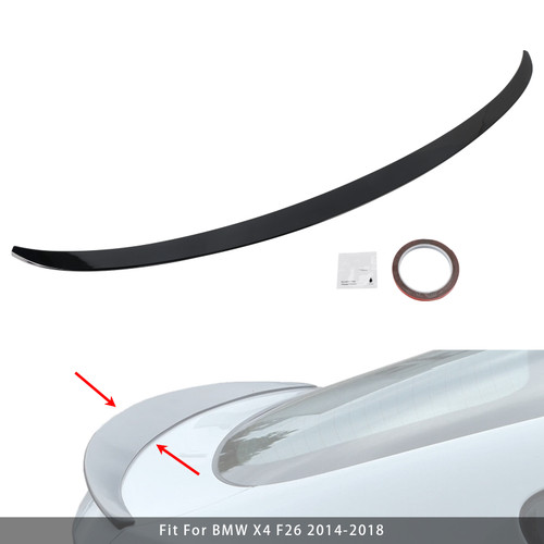 2014-2018 BMW X4 F26 Rear Boot Spoiler Gloss Black Generic