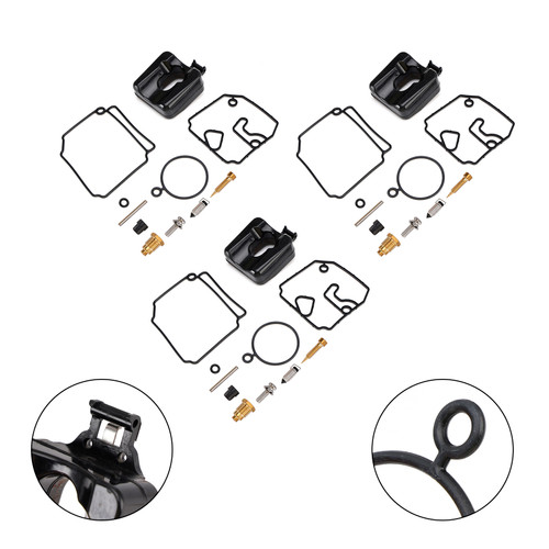 3*Fuel Pump Repair Kit fit for Yamaha 40HP & 50HP 2-Stroke Outboard Carburetors